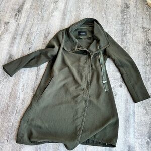 Babton Olive Zip Up Trench Coat - Size XS